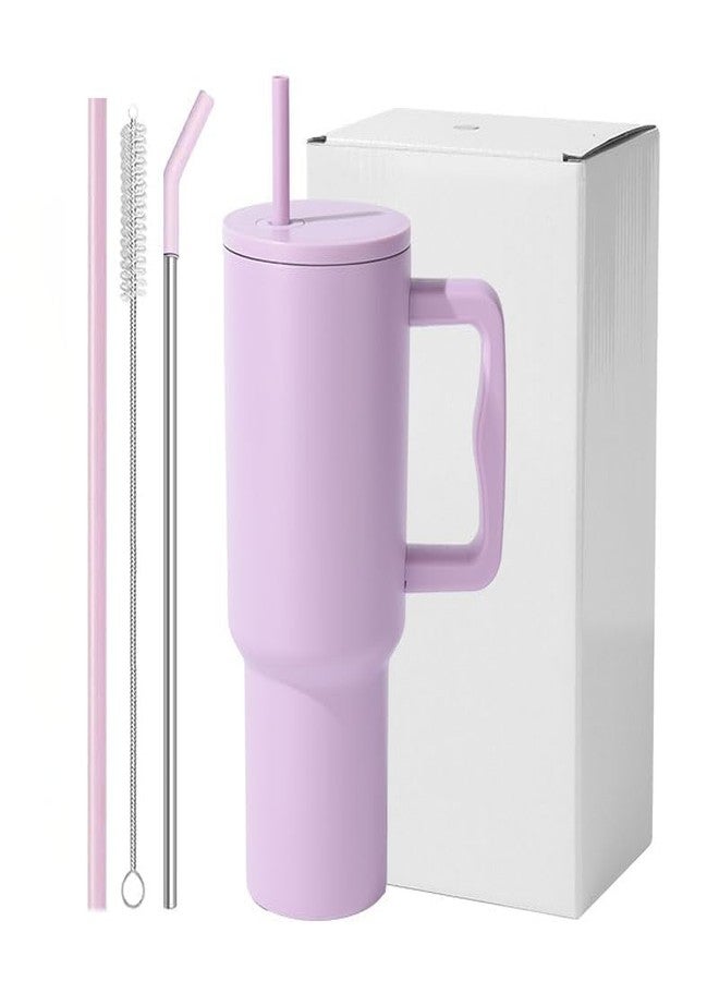 KETOVED Tumbler with lid and Straw 1200ML Cup Stainless Steel Vacuum Insulated Tumbler for Water, Iced Tea or Coffee 1.2L Office Gym Travelling (40 - Oz - Lavender Mist) - Image 1